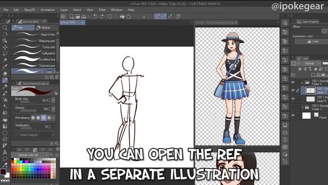 4 Tips to Draw Pose in CSP смотреть онлайн