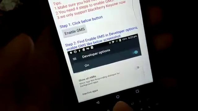 Blackberry key2 BBF100 4 - instrução de instalação do google framework смотреть онлайн