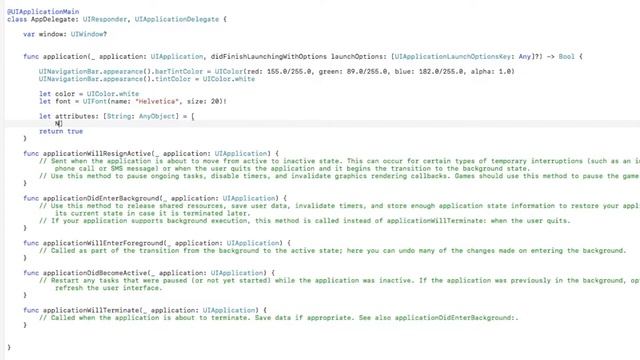 Xcode iOS Development with Swift Tutorial - Adding Color to a Navigation Bar смотреть онлайн