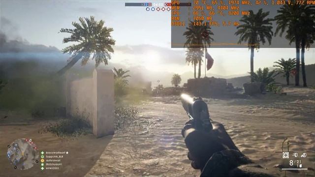Battlefield 1 MP - performance on 6700k and GTX 1070 OC with Win 10 AU (DX11) смотреть онлайн