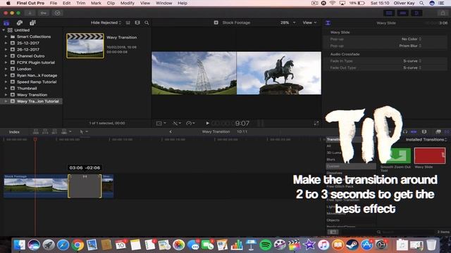 Free Transitions (Wavy Transition) - Final Cut Pro X 2018 смотреть онлайн
