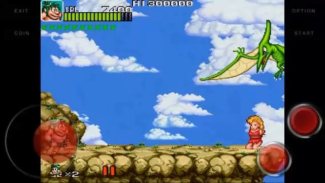 CAVEMAN NINJA, Emulator MAME, Android. смотреть онлайн