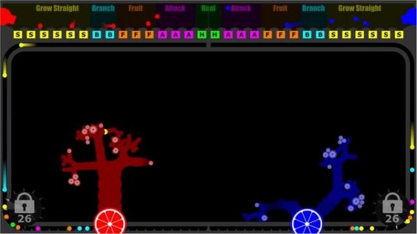 Growing Tree Battle in Algodoo