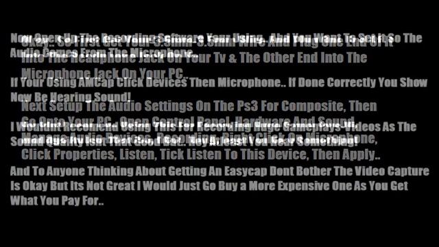 EasyCap No Audio Temporary Fix смотреть онлайн