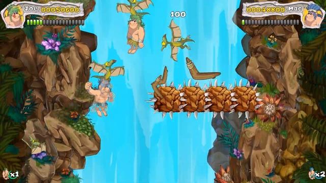 New Joe & Mac - Caveman Ninja Arcade and Extend modes All Paths 2 player 60fps смотреть онлайн