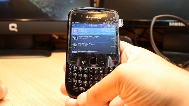 Viber messenger install to Blackberry Curve 8520 смотреть онлайн
