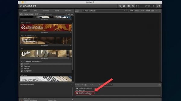 Using the Quick-Load Catalog in KONTAKT