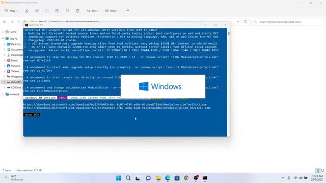 [Thủ thuật] Hướng dẫn tải bộ cài Windows 10/Windows 11 bằng công cụ Aveyo Media Creation Tools.bat смотреть онлайн