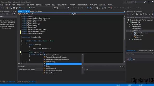 PILAS - TDA c# Windows Form VS смотреть онлайн