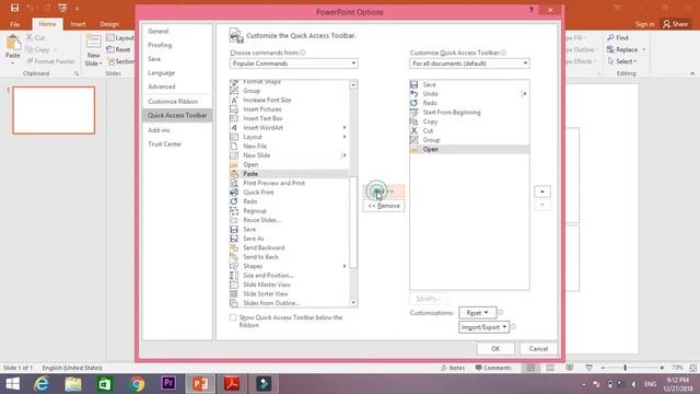 Adding Icons To The Access Toolbar PowerPoint 2016 смотреть онлайн
