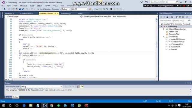Compiler Simulation In C смотреть онлайн