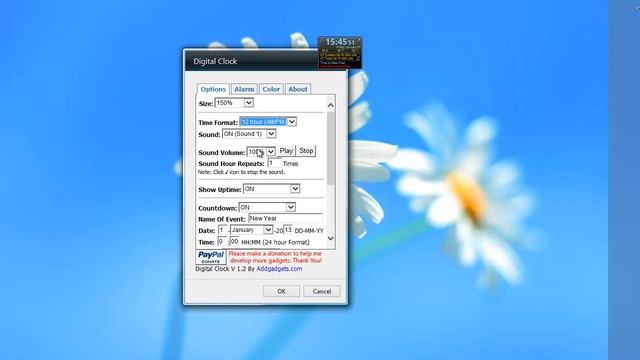 Crafty Digital Clock Version 1.2 Widget for Windows 7 Desktop смотреть онлайн