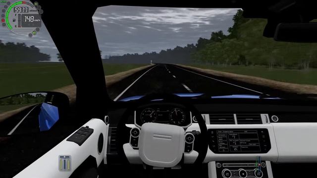 Range Rover Sport SVR Академика наваливает по автомагистрале