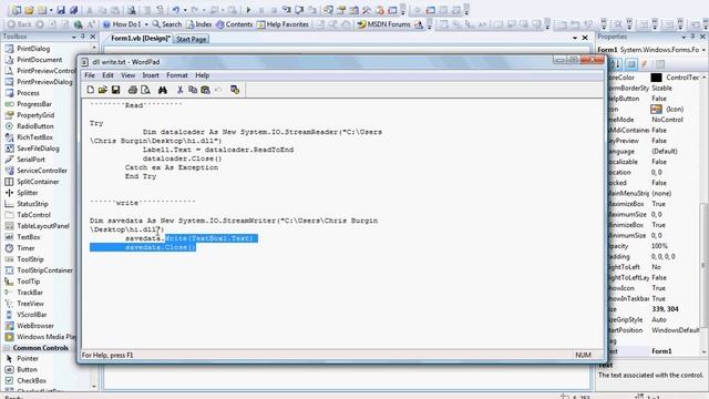 Writing text to dll in visual basics 2008 смотреть онлайн