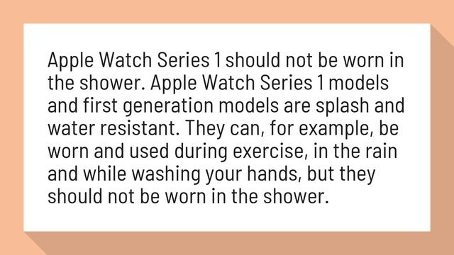 Can I wear my Series 1 Apple watch in the shower? смотреть онлайн