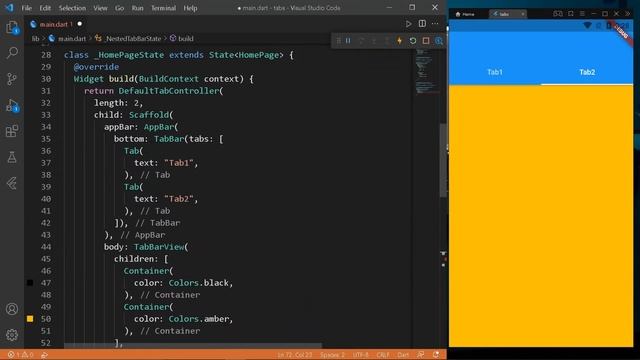 NESTED TABBAR IN FLUTTER || JOOKATE'S FLUTTER смотреть онлайн