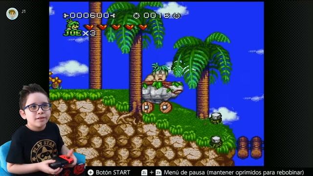 Gameplay de Joe and Mac 2 de Super Nintendo, pasamos el primer nivel смотреть онлайн