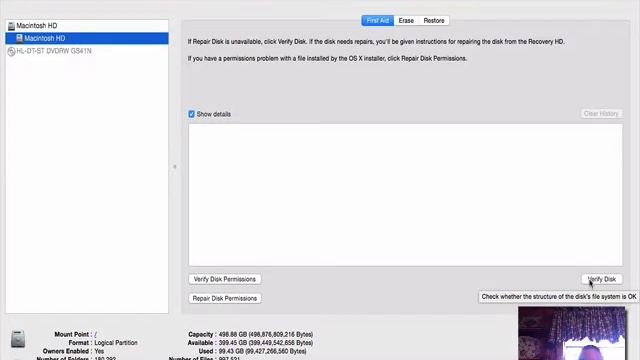 Using the First Aid tab in Disk Utility смотреть онлайн