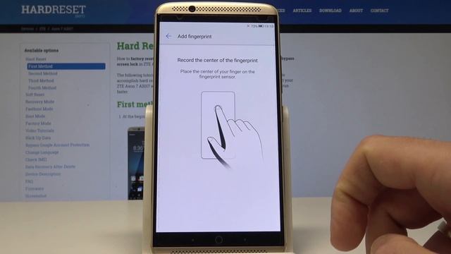 How to Add Fingerprint on ZTE Axon 7 A2017 - Unlock by Fingerprint Instructions смотреть онлайн
