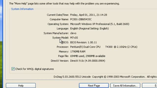 PC Tutor # 3 - Knowing Your PC Using the DirectX Diagnostics Tool (dxdiag).mp4 смотреть онлайн