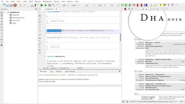 How to create resume in Latex template in English смотреть онлайн
