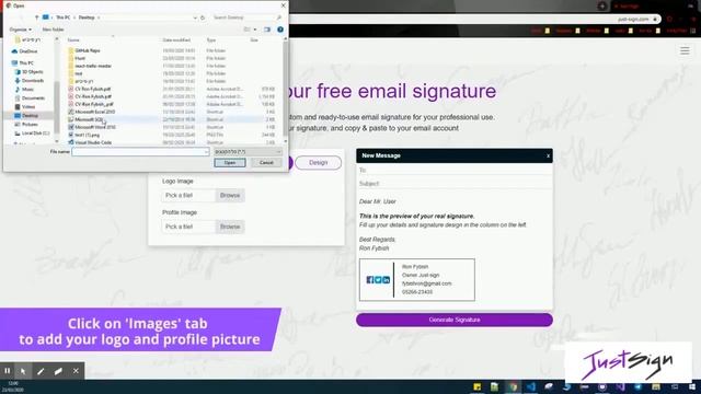 Just-Sign Free Email Signature Generator смотреть онлайн