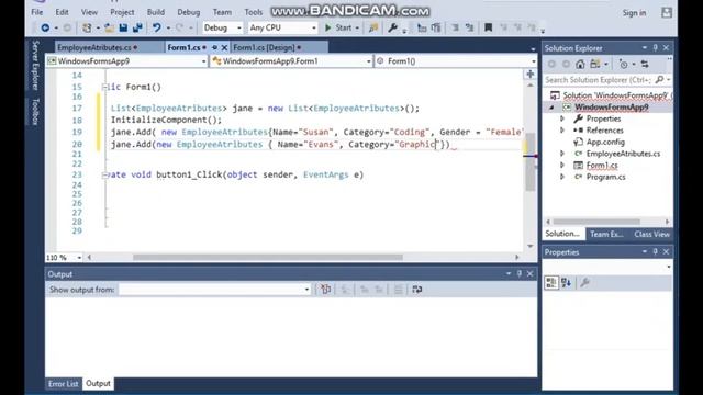 User Interface for counting number of employees windows forms app and visual studio C# смотреть онлайн