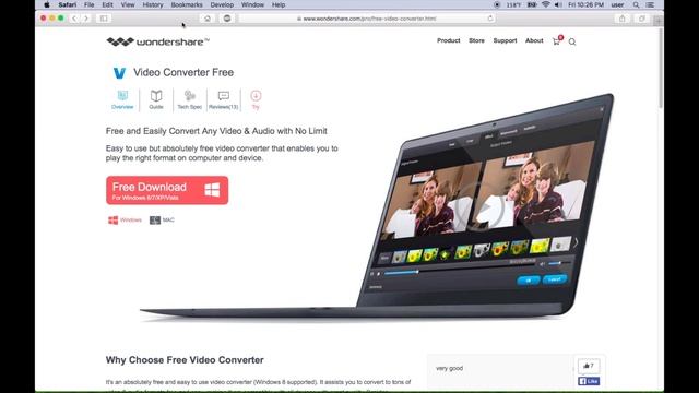 Wondershare Video Converter Free quick review смотреть онлайн