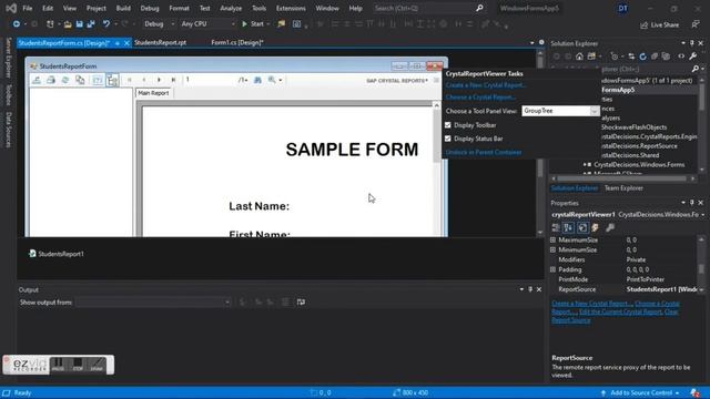 Passing a TextBox Value to Crystal Report in C# смотреть онлайн