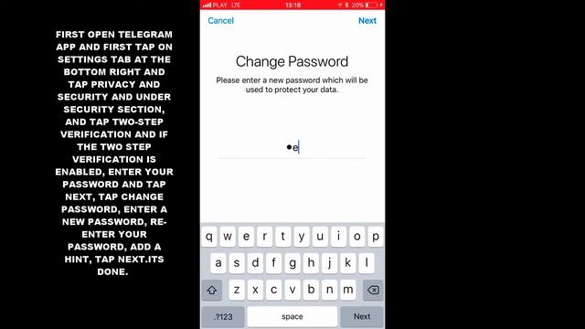 HOW TO CHANGE TWO STEP VERIFICATION PASSWORD IN TELEGRAM APP IOS смотреть онлайн