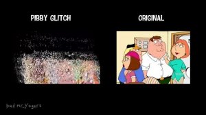 If the darkness took over all Family Guy characters and Original SIDE-BY-SIDE COMPARISON ( Pibby )