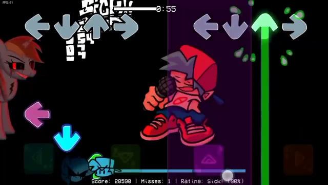 fnf mod Rainbow Exe android port Optimzed gama baja смотреть онлайн