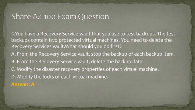 Share Real Microsoft AZ-100 Exam Questions and Answers смотреть онлайн