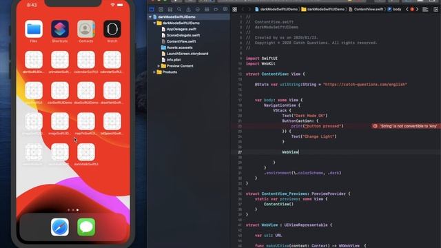 Dark Mode extensions you add is what Safari web browser cannot | SwiftUI Catch Questions Academy смотреть онлайн