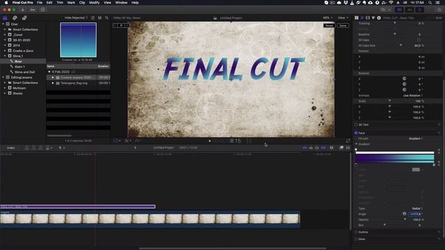 Tips and Tricks оf gradient fill in Final Cut Pro. Gradient fill of titles in FCPX смотреть онлайн
