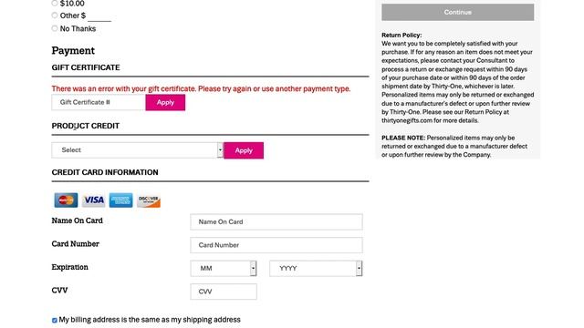 Gift Certificate Error смотреть онлайн