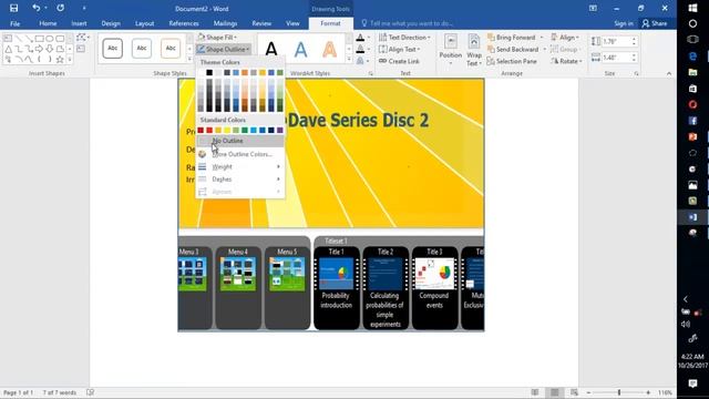 How to design a DVD label in Microsoft Word 2016 смотреть онлайн
