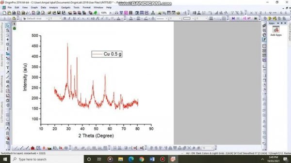 Origin Pro: How to Draw XRD Plot. And Download Origin Software