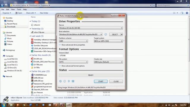 tutorial Cara membuat bootable flash disk windows 10 lite menggunakan rufus terbaru 2020 смотреть онлайн
