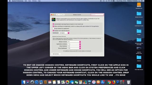 HOW TO EDIT OR CHANGE MISSION CONTROL KEYBOARD SHORTCUT IN MAC OS MOJAVE смотреть онлайн