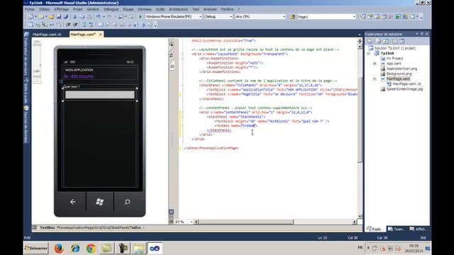 Initiation à Windows Phone 7.1 VisualBasic.net : Partie 1.1 - TextBlock & TextBox смотреть онлайн