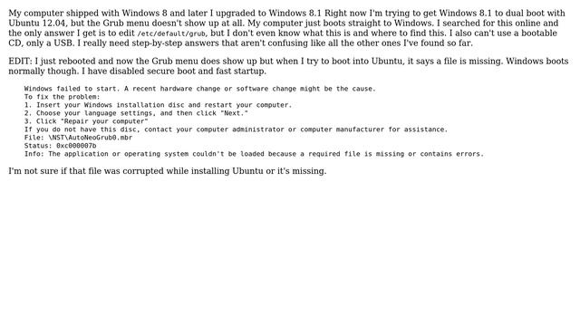 Ubuntu: Grub menu not showing up at boot смотреть онлайн