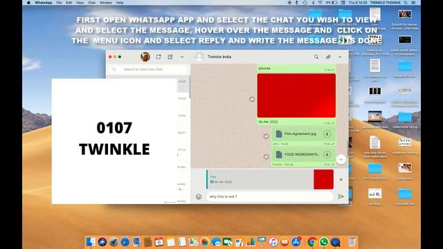 HOW TO REPLY TO A MESSAGE IN WHATSAPP (DESKTOP MAC VERSION) смотреть онлайн