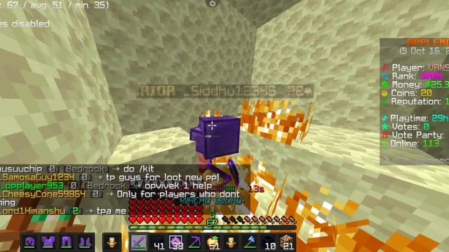 KILLING A STACK PLAYER IN THIS MINECRAFT LIFESTEAL SERVER APPLE MC 🍎|| смотреть онлайн