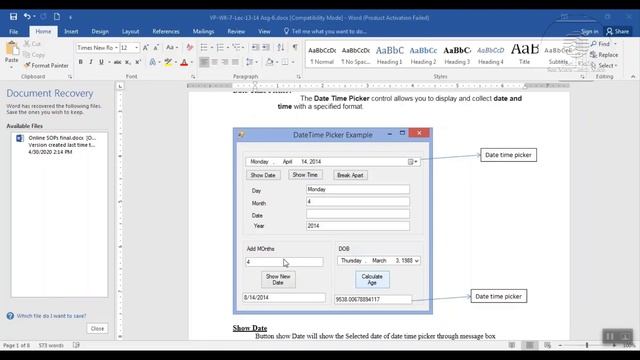Datetime Picker Explanation in C# Part-1 смотреть онлайн
