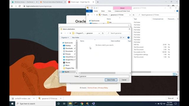 Geoserver 2.17 binary Installation in windows 10 смотреть онлайн