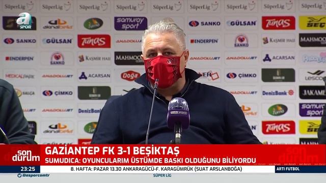 Gaziantep 3 - 1 Beşiktaş Sumudica'dan Maç Sonu Basın Toplantısında Pençe Hareketi Açıklaması смотреть онлайн