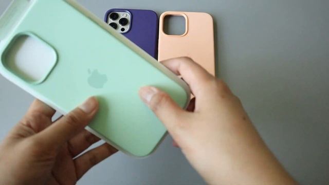 Trying New iPhone 12 Pro Max Silicone Cases - AMETHYST & PISTACHIO смотреть онлайн
