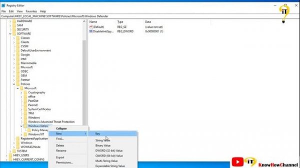 How to disable Windows Defender Antivirus on Windows 10 Using #regedit #registry