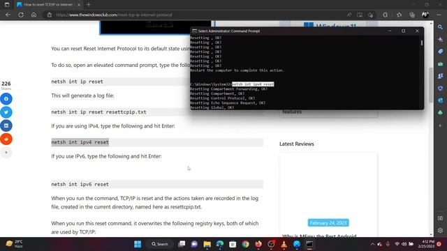 How to reset TCP/IP or Internet Protocol in Windows 11/10 смотреть онлайн